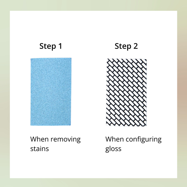Mirror cleaning stain & polishing double-sided sponge