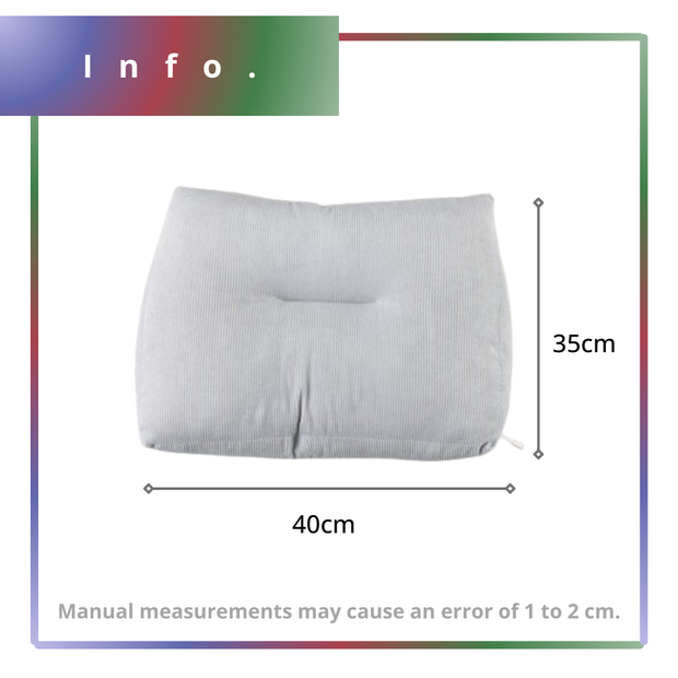 Corduroy Back Support Cushion 40 X 35 X 18 cm